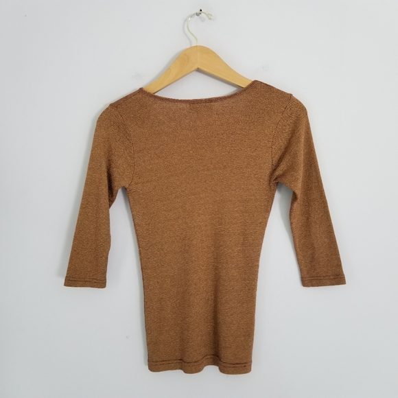 Michael Stars Sparkly Knit Basic Blouse - Picture 2 of 8